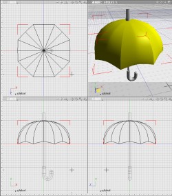 ３ＤＣＧ基礎、傘